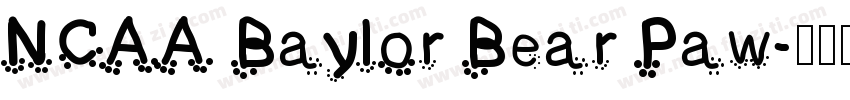 NCAA Baylor Bear Paw字体转换